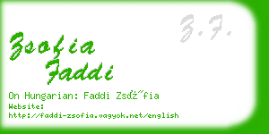 zsofia faddi business card